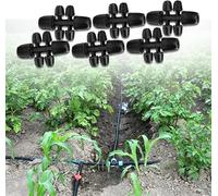 6 conectores rápidos de bloqueo reductor de seis vías (811 a 4/7), accesorios de tubería de agua de doble bloqueo, adaptadores de manguera de jardín para sistema de riego por goteo, accesorios de