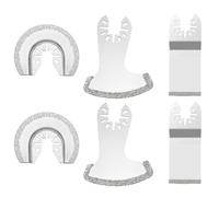 6 cuchillas oscilantes de diamante, kit de accesorios multiherramienta de diamante, en forma de guadaña y cuchillas semicirculares de 64 mm para eliminación de lechada, mortero, compatible con Dewalt