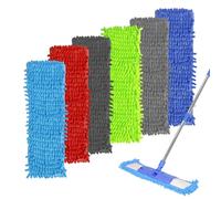 6 fundas de repuesto para mopa de suelo de microfibra de chenilla para una limpieza profunda, funda para limpieza de suelos, fundas de repuesto para Leifheit Profi XL Micro Duo/Cotton Plus
