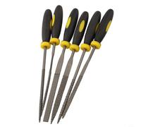 6 limas de aguja de 140 mm para herramientas manuales de carpintería, optimizadas para caoba, madera dura, pulido, mecanizado áspero y trabajo de borde de precisión