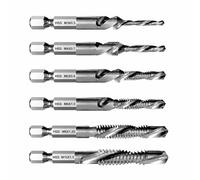 6 Pcs Broca Macho de Roscar, Combinado de Juego de Brocas y Machos