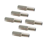 6 PCS Destornillador Hexagonal 6.35 mm 1/4 Pulgada Adaptador con Funda Magnética para Micro Puntas, Versátil y Compacto para Herramientas de Bricolaje y Reparación