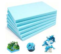 6 Pcs Tablero de Espuma Poliestireno, Placas Espuma Rígida de Alta Densidad, Bloque Espuma Rectangulares Espesor de 20mm, Material Modelado Esculpir Bricolaje para Manualidades, Modelismo Paisajístico