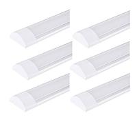 6 piezas 4ft LED tubo de luz 120cm, 40w Tubo led integrado 6000k 130°Ángulo de luz, Luz de día Lámpara LED Tubo 4800LM, led tubo para sala de estar, baño, cocina, garaje, almacén(Blanco Frío)