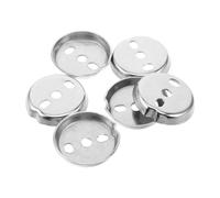 6 Piezas Base de Montaje Acero Inoxidable Plata | Anillo Redondo, Flange de Fijación, Tornillos Incluidos, para Baño y Reparación Diy, Estilo Moderno