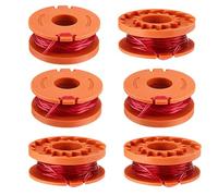 6 Piezas Bobina De Hilo para,hilo de repuesto resistente，color naranja,Bobina Hilo Line para Carrete para, Compatible con worx como wg150, wg151, wg151.5, wg152, wg153, wg154, wg155