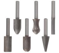 6 Piezas Cabezales de Esmerilado Rotatorio de Acero Rápido | Color Plata, Tallado Versátil, para Metalurgia y Proyectos Creativos, Uso en Amoladoras y Plástico