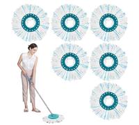 6 Piezas Cabezas de Fregona de Repuesto, para Leifheit lavapavimenti Clean Twist Disc Mop, Sistema de Fibras para Leifheit Recambio Mopa para Mopa, para Todo Tipo de Suelos Rotomop