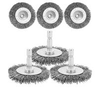 6 Piezas Cepillo de Alambre para Taladro 50mm, Acero Recubierto | Accesorio para Taladro Eléctrico, Acabado Fino y Uso Seguro, Duradero, Cepillo Pequeño de Limpieza