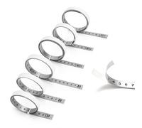 6 Piezas Cinta Métrica Adhesiva, Cinta Métrica Autoadhesiva, Regla Adhesiva 1m/2m - Metro Adhesivo de Acero al Carbono para Banco de Trabajo y Carpintería