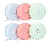 6 Piezas Cinta Métrica Retráctil 150 cm, Cinta de Sastre Suave, Cinta Métrica Corporal, Cinta Métrica Circunferencial, Utilizada para Medir la Longitud del Cuerpo y la Ropa (3 Colores)