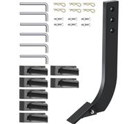 6 piezas de eje para cuchilla de caja, 1 eje para scarificador de 16", 1 eje para raspador de caja con 3 agujeros, 1 eje para arado con dientes cónicos y pasadores removibles, conjunto de ejes ajustab