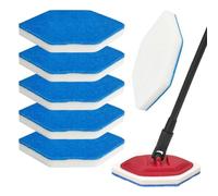 6 piezas de repuesto para fregona de baño y bañera, funda de repuesto lavable, absorción de agua eficiente, compatible con esponja multisuperficie Vileda Bath Magic Bad