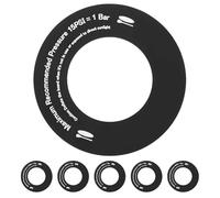 6 Piezas Junta de Válvula Inflable Redonda de Repuesto | PVC Negro, Instalación Fácil y Compatibilidad Amplia, Patrón Aleatorio, para Botes Inflables y Tablas Surf