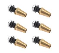 6 Piezas Metal Sujetacables M10 de Cobre Dorado | 7mm Rosca, Dorado Inferior de Orificio Base Estilo M10 Retro y Color