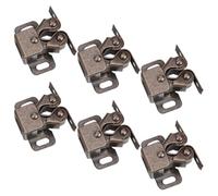 6 Piezas Pestillo de Puerta para Armarios Doble Rodillo, Metal | Cierre Estable, Retención por Resorte, Reduce Ruido, para Cajones y Puertas de Persiana en Cocina