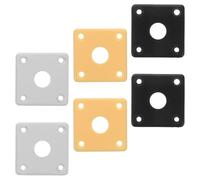 6 Piezas Placa de Enchufe para Guitarra Eléctrica de Plástico, 2 | Diseño Plano Borde Reforzado, para Conciertos y Ensayos, Reemplazo o Mejora, Ajuste 19, 5mm y 25mm