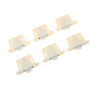 6 Piezas Rueda Giratoria por Gravedad de Plástico Beige | Compatible Muebles de Madera, Reducción de Ruido, Diseño Nórdico y Japonés Minimalista, Adecuado para Guarderías y Zonas