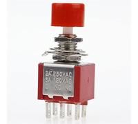 6 pines C-NO-NC 6mm Mini interruptor de botón de retorno automático momentáneo 2A 250VAC/5A 120VAC interruptores de palanca DS-622
