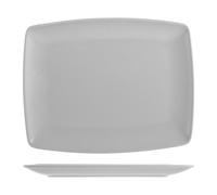 6 Platos De Stoneware Boston Gris Rectangular 31x25 H&H