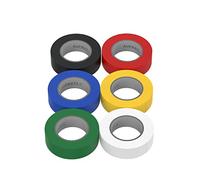 6 rollos VDE cinta aislante eléctrica PVC cinta adhesiva 15mm x 10m DIN EN 60454-3-1 set / surtido de 6 colores