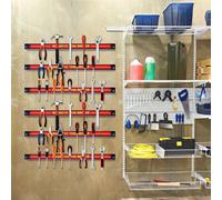 6 soportes magnéticos para herramientas, barra magnética de pared, juego de barras magnéticas, barra magnética de 46 cm