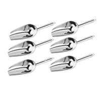 6 uds 8 pulgadas pala de hielo acero inoxidable raspador grano granos café cuchara palas Buffet Bar cucharas medidoras alimentos accesorios cocina para Harina, Comida, Frijoles(8Inches)