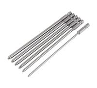 6 Uds. Destornillador Phillips PH1 Bit Set 150mm Bits 150mm Long Magnetic Cross Head Bit Set PH1 PH2 Driver Bits con Vástago de 1/4 Pulgadas