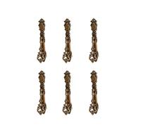 6 Un. TIRADOR Péndulo bronce envejecido Cajón Mueble clásico 127x24MM