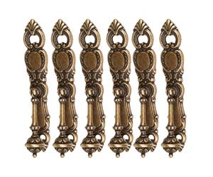 6 Un. TIRADOR Péndulo bronce envejecido Cajón Mueble clásico 131x24MM