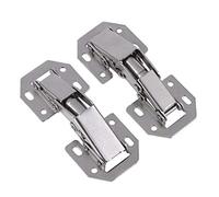 6 unid/set 3 pulgadas en forma de puente gabinete de rana de resorte bisagras de puerta de armario sin orificio de perforación herrajes for muebles accesorios de hardware for el hogar (color: plata)