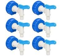 6 unidades de grifo para bidón de 15 - 60 L, color blanco y azul