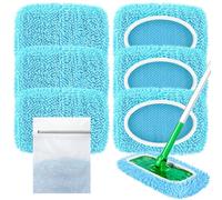 6 unidades para toallitas húmedas Swiffer, ideales para mopas Swiffer húmedas, lavables para paños de suelo Swiffer, paños de microfibra para Swiffer húmedo/seco, limpieza rápida de superficies, con