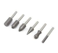 6 Unids/lot Hss Rotary Files Burr Drill Rotary Rasp Electric Grinder Set 6mm 1/4 "