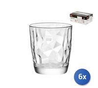 6 Vasos De Vidrio Diamond Dof Transparente 38,5Cl
