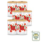 6 velas perfumadas Air Wick, aroma Canela y Jardín de Frutas, manzana, 185g cada una - Paquete ahorro - 6 unidades