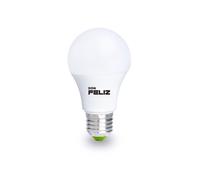 6 X Bombilla Led A55 redonda estandar 3W, luz amarilla/luz calida 3000K, casquillo grande E27, 220-240V, pack de 6 uds, Don Feliz