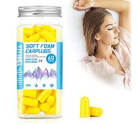 60 Pares Tapones Oido Espuma, Tapones Para Dormir con SNR de 38 dB, Protección Auditiva, Tapones Para Oidos, Roncar, Ruido de Construcción, Aviones, Trabajo, Aaprendizaje, Viajes, Amarillo