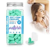 60 Pares Tapones Oido Espuma, Tapones Para Dormir con SNR de 38 dB, Protección Auditiva, Tapones Para Oidos, Roncar, Ruido de Construcción, Aviones, Trabajo, Aaprendizaje, Viajes, Azul
