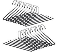 60 perchas antideslizantes para pantalones, perchas para ropa, con revestimiento de goma, de metal, que ahorran espacio, juego grande, 35 cm de ancho, color