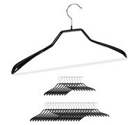 60 perchas para trajes, con hombrera ancha, antideslizantes, recubiertas de goma, de metal, para trajes, chaquetas, color