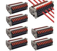 60 Piezas Conectores Cables Electricos Rapidos Kit, PCT-211 0,08-4 mm² Clemas Electricas, Terminal de Montaje en Carril Din, Bornas de Conexion Electrica para Conexión y Conversión de Circuitos