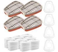 6001 Filtros de Protección Respiratoria, Filtros Algodón Particulado, Cartuchos y Filtros para Respirador Anti Polvo, Compatibles con 6100/6200 / 7501/7502 / 6502/6800 3M Filters(88)