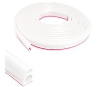 600x10cm Goma Burlete Blanco para Puerta Ventana Burlete Autoadhesivo Puertas Entrada Junta de Goma para Ventana Aluminio Tira de Sellado Junta para Marcos de Puertas Caucho Flexible para Ranura 4~9mm
