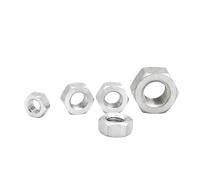 6061# Aluminio 1~50 unids/lote M2 .5 M3 M4 M5 M6 M8 M10 M12 M14 M16 M18 M20 M22 M24 tuerca hexagonal DIN934(M3 (50pcs))