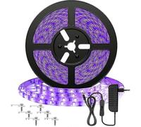 (62)Ruban Led Ultraviolet 10m Pour Lumire Noire, Dc 12v 2835 600 Leds, Lampe Violet, Bande Lumineux,