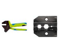 624 100 3 0 K1 Rennsteig Werkzeuge GmbH: Pinza de crimpar PEW12 para cables coaxiales RG 58/59, RG 62/71, incluye insertos de crimpar - 1 unidad
