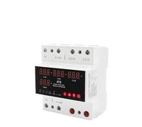 63A 100A 3 fases 3P + N Protector de sobretensión ATS Interruptor de Transferencia Automática Selector de fase potencia ininterrumpida sobrecorriente(4 Displays,100A)