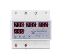63A 3 fases 3P + N carril Din selector de fase ajustable sobre y bajo voltaje protección de corriente Monitor relés Protector