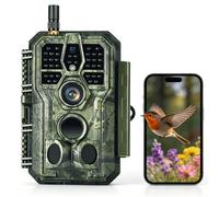 64MP 1296P WiFi Cámaras de Caza Vision NocturnaCamara Fototrampeo con Alcance de Visión Nocturna de 30m y Amplio Campo de Visión de 120°